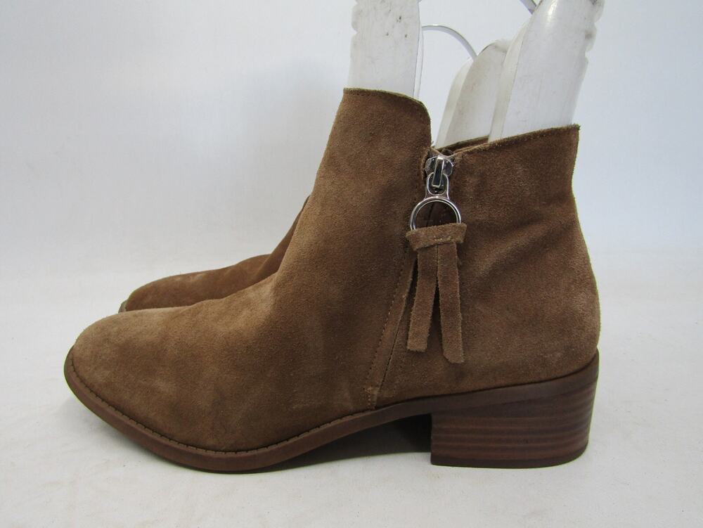 Steve Madden Womens Size 9.5 M Brown Suede Zip Ankle Fashion Boots